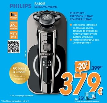 Promotions Philips rasoir series 9 sp9862-14 - Philips - Valide de 01/02/2020 à 25/02/2020 chez Krefel