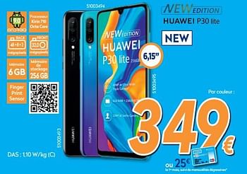 Promotions Huawei p30 lite - Huawei - Valide de 01/02/2020 à 25/02/2020 chez Krefel