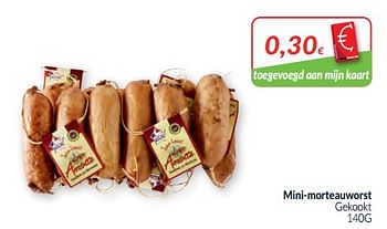 Promoties Mini-morteauworst gekookt - Huismerk - Intermarche - Geldig van 01/02/2020 tot 29/02/2020 bij Intermarche
