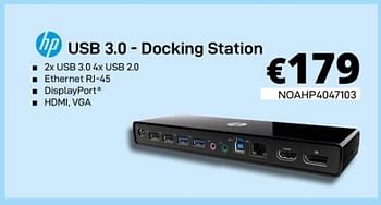 Promoties Hp usb 3.0 - docking station - HP - Geldig van 30/01/2020 tot 29/02/2020 bij Compudeals