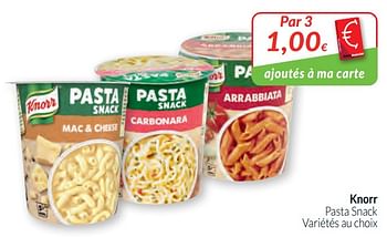 Knorr Knorr pasta snack - En promotion chez Intermarche