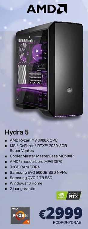 Promoties Amd hydra 5 - AMD - Geldig van 30/01/2020 tot 29/02/2020 bij Compudeals