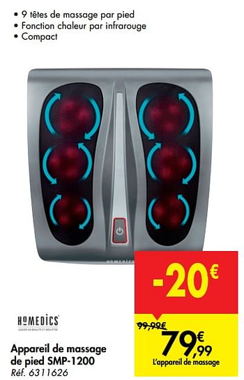 Promotions Homedics appareil de massage de pied smp-1200 - Homedics - Valide de 05/02/2020 à 17/02/2020 chez Carrefour