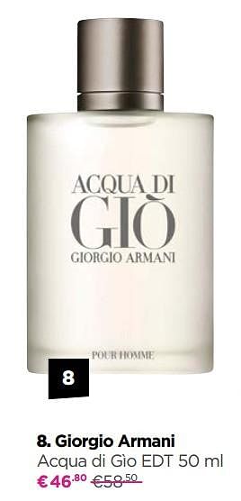 Promoties Giorgio armani acqua di gìo edt - Giorgio Armani - Geldig van 01/02/2020 tot 14/02/2020 bij ICI PARIS XL