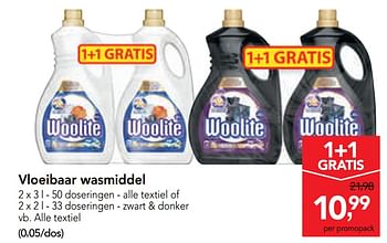 Promotions Vloeibaar wasmiddel - Woolite - Valide de 12/02/2020 à 25/02/2020 chez Makro