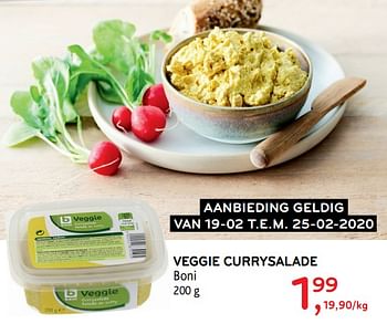 Promoties Veggie currysalade boni - Boni - Geldig van 19/02/2020 tot 25/02/2020 bij Alvo