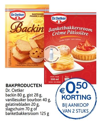 Promoties Bakproducten dr. oetker - Dr. Oetker - Geldig van 12/02/2020 tot 25/02/2020 bij Alvo