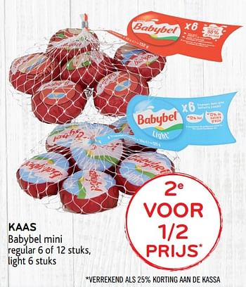 Promoties 2e voor 1-2 prijs kaas babybel mini regular, light - Babybel - Geldig van 12/02/2020 tot 25/02/2020 bij Alvo