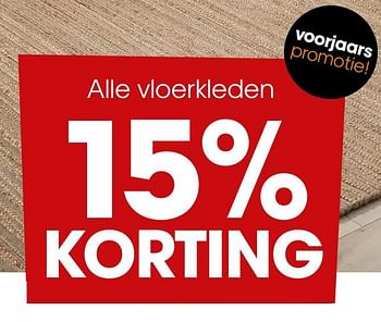 Promotions Alle vloerkleden 15% korting - Produit maison - Kwantum - Valide de 17/02/2020 à 01/03/2020 chez Kwantum