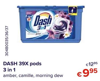 Promoties Dash 39x pods 3 in 1 - Dash - Geldig van 28/02/2020 tot 31/03/2020 bij Euro Shop