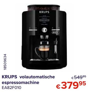 Promoties Krups volautomatische espressomachine ea82f010 - Krups - Geldig van 28/02/2020 tot 31/03/2020 bij Euro Shop