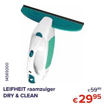 Promoties Leifheit raamzuiger dry + clean - Leifheit - Geldig van 28/02/2020 tot 31/03/2020 bij Euro Shop