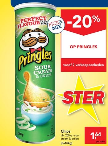 Promotions Chips sour cream + onion - Pringles - Valide de 12/02/2020 à 25/02/2020 chez Makro