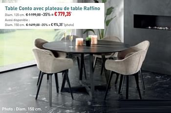 Promoties Table conto avec plateau de table raffino - Bristol - Geldig van 01/02/2020 tot 20/02/2020 bij Overstock