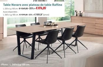Promoties Table novaro avec plateau de table raffino - Bristol - Geldig van 01/02/2020 tot 20/02/2020 bij Overstock