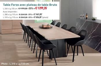 Promoties Table forzo avec plateau de table bruto - Bristol - Geldig van 01/02/2020 tot 20/02/2020 bij Overstock
