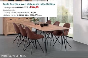 Promotions Table trentino avec plateau de table raffino - Bristol - Valide de 01/02/2020 à 20/02/2020 chez Overstock