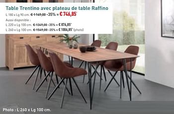 Promoties Table trentino avec plateau de table raffino - Bristol - Geldig van 01/02/2020 tot 20/02/2020 bij Overstock