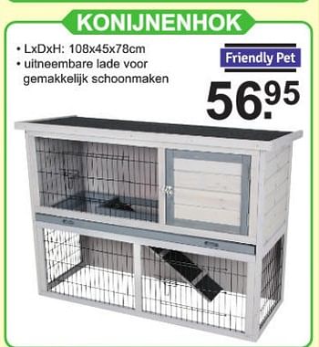 Promoties Konijnenhok - Friendly pet - Geldig van 10/02/2020 tot 29/02/2020 bij Van Cranenbroek