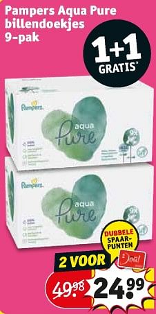 Pampers Pampers Aqua Pure Billendoekjes 9-Pak - Promotie Bij Kruidvat
