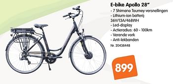 Promoties E-bike apollo 28 - Prestige Fietsen - Geldig van 12/02/2020 tot 25/02/2020 bij Fun