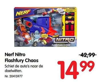 Promoties Nerf nitro flashfury chaos - Hasbro - Geldig van 12/02/2020 tot 25/02/2020 bij Fun