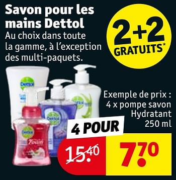 Promotions Pompe savon hydratant - Dettol - Valide de 11/02/2020 à 23/02/2020 chez Kruidvat