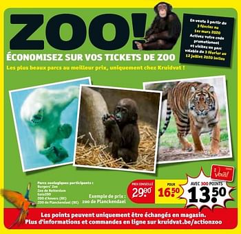 Promotions Zoo de planckendael - Produit maison - Kruidvat - Valide de 11/02/2020 à 23/02/2020 chez Kruidvat