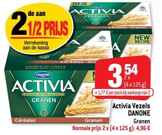 Promotions Activia vezels danone granen - Danone - Valide de 12/02/2020 à 18/02/2020 chez Smatch