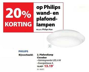Promoties Philips plafondlamp cinnabar - Philips - Geldig van 19/02/2020 tot 25/02/2020 bij Gamma