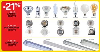 Promoties -21% op alle lampen sencys - Sencys - Geldig van 19/02/2020 tot 02/03/2020 bij Brico