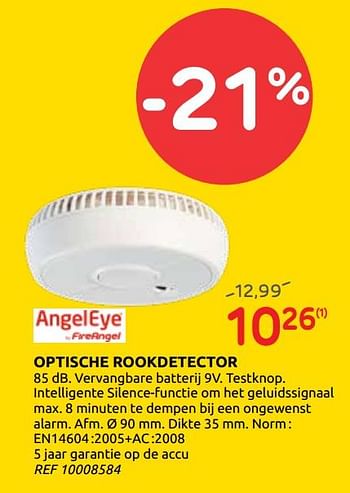 Promotions Angeleye optische rookdetector - AngelEye - Valide de 19/02/2020 à 02/03/2020 chez Brico