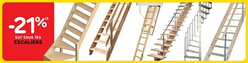 Promotions -21% sur tous les escaliers - Produit maison - Brico - Valide de 19/02/2020 à 02/03/2020 chez Brico