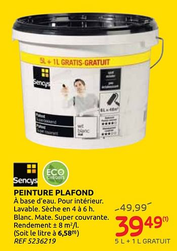 Promotions Peinture plafond sencys - Sencys - Valide de 19/02/2020 à 02/03/2020 chez Brico