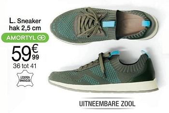 Promoties Sneaker in rekbaar textiel, elastisch aan de enkel - Huismerk - Damart - Geldig van 10/02/2020 tot 15/06/2020 bij Damart