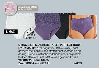 Promoties Maxi-slip slankere taille perfect body by damart - Huismerk - Damart - Geldig van 10/02/2020 tot 15/06/2020 bij Damart