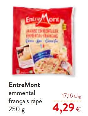 Promotions Entremont emmental français râpé - Entre Mont - Valide de 12/02/2020 à 25/02/2020 chez OKay