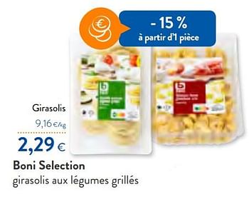 Promotions Boni selection girasolis aux légumes grillés - Boni - Valide de 12/02/2020 à 25/02/2020 chez OKay
