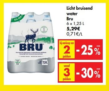 Promoties Licht bruisend water bru - Bru - Geldig van 12/02/2020 tot 24/02/2020 bij Carrefour
