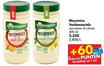 Promoties Mayonaise vandemoortele - Vandemoortele - Geldig van 12/02/2020 tot 24/02/2020 bij Carrefour