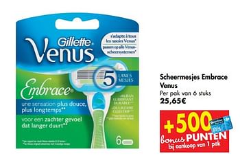 Promoties Scheermesjes embrace venus - Gillette - Geldig van 12/02/2020 tot 24/02/2020 bij Carrefour
