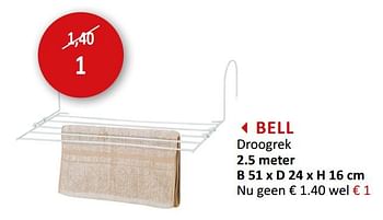Promoties Bell droogrek - Huismerk - Weba - Geldig van 12/02/2020 tot 12/03/2020 bij Weba