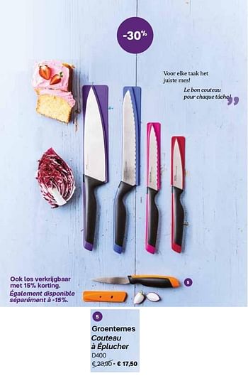 Promoties Groentemes couteau à éplucher - Huismerk - Tupperware - Geldig van 03/02/2020 tot 01/03/2020 bij Tupperware