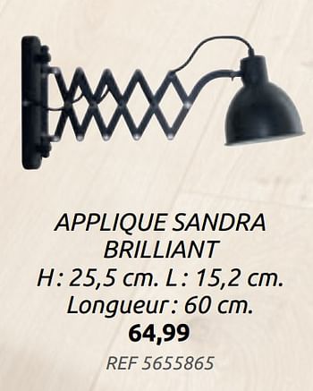 Promotions Applique sandra brilliant - Brilliant - Valide de 19/02/2020 à 16/03/2020 chez BricoPlanit