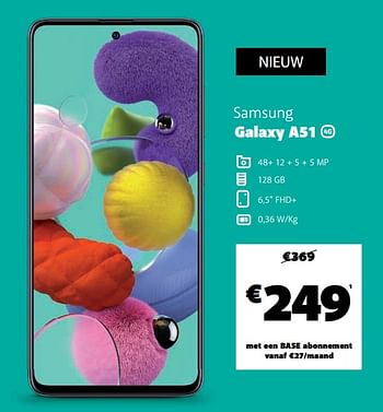 Promoties Samsung galaxy a51 - Samsung - Geldig van 11/02/2020 tot 10/03/2020 bij Base