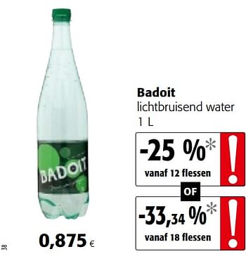 Promoties Badoit lichtbruisend water - Badoit - Geldig van 12/02/2020 tot 25/02/2020 bij Colruyt