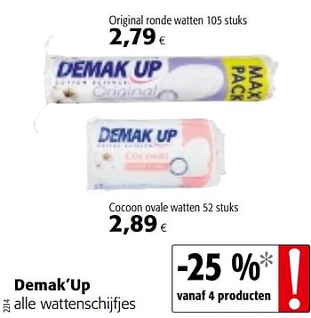 Promoties Demak`up alle wattenschijfjes - Demak'Up - Geldig van 12/02/2020 tot 25/02/2020 bij Colruyt