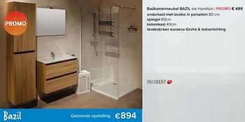 Promoties Badkamermeubel bazil - Allibert - Geldig van 12/02/2020 tot 31/12/2020 bij Euro Shop