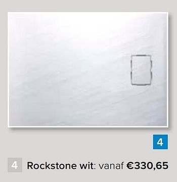 Promoties Douchebak rockstone wit: - Rockstone - Geldig van 12/02/2020 tot 31/12/2020 bij Euro Shop