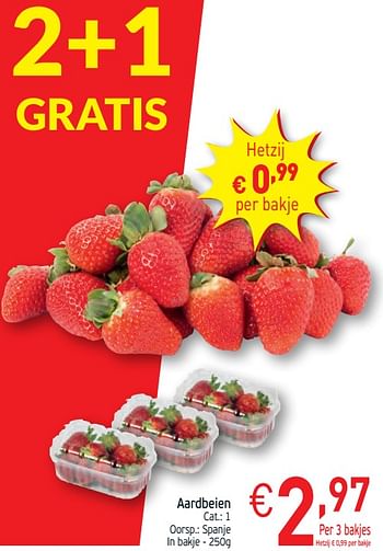 Promoties Aardbeien - Huismerk - Intermarche - Geldig van 18/02/2020 tot 23/02/2020 bij Intermarche